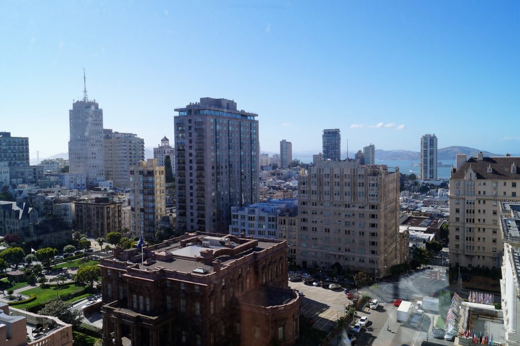 Aussicht vom Zimmer auf San Francisco im InterContinental Mark Hopkins Hotel 