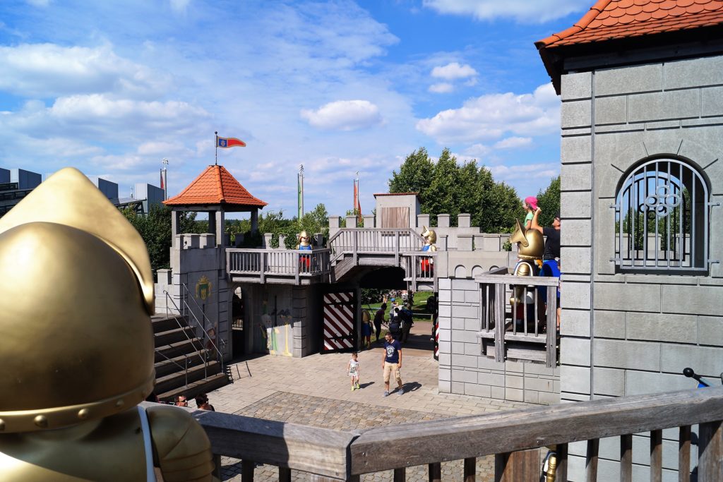 Ausblick von der Playmobil Ritterburg im Funpark.