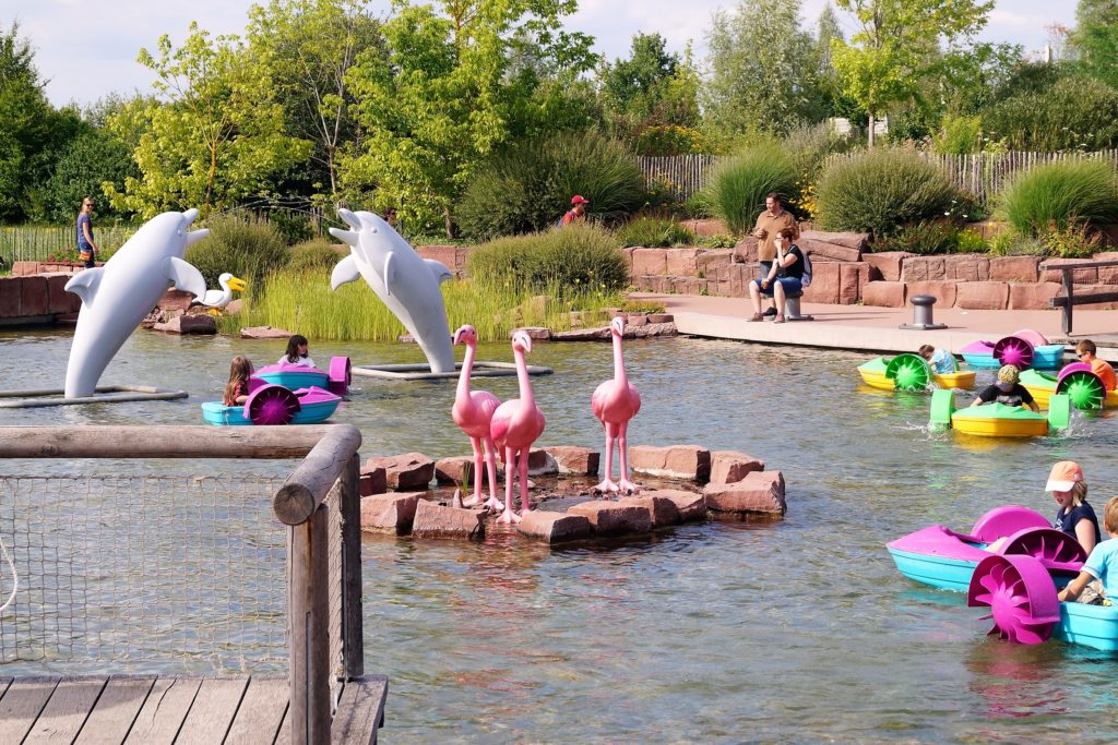 Eine kleine Bootsfahrt im Playmobil Funpark, die besonders im Sommer viel Spaß macht.