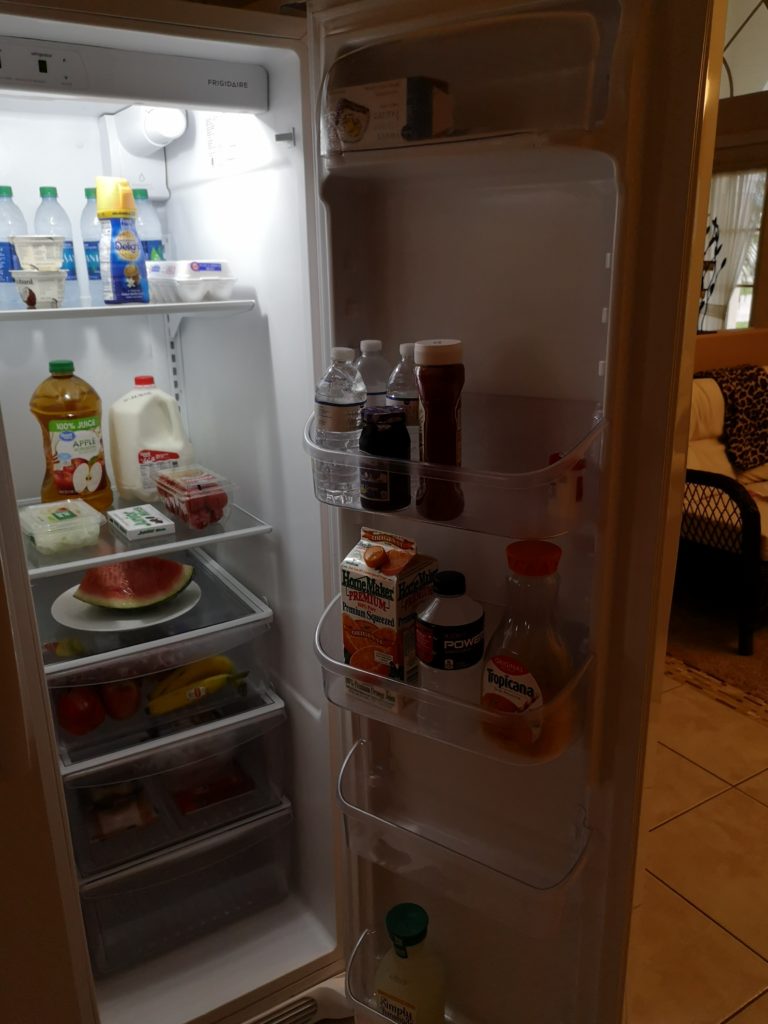 Riesiger amerikanischer Kühlschrank: Voll und trotzdem leer