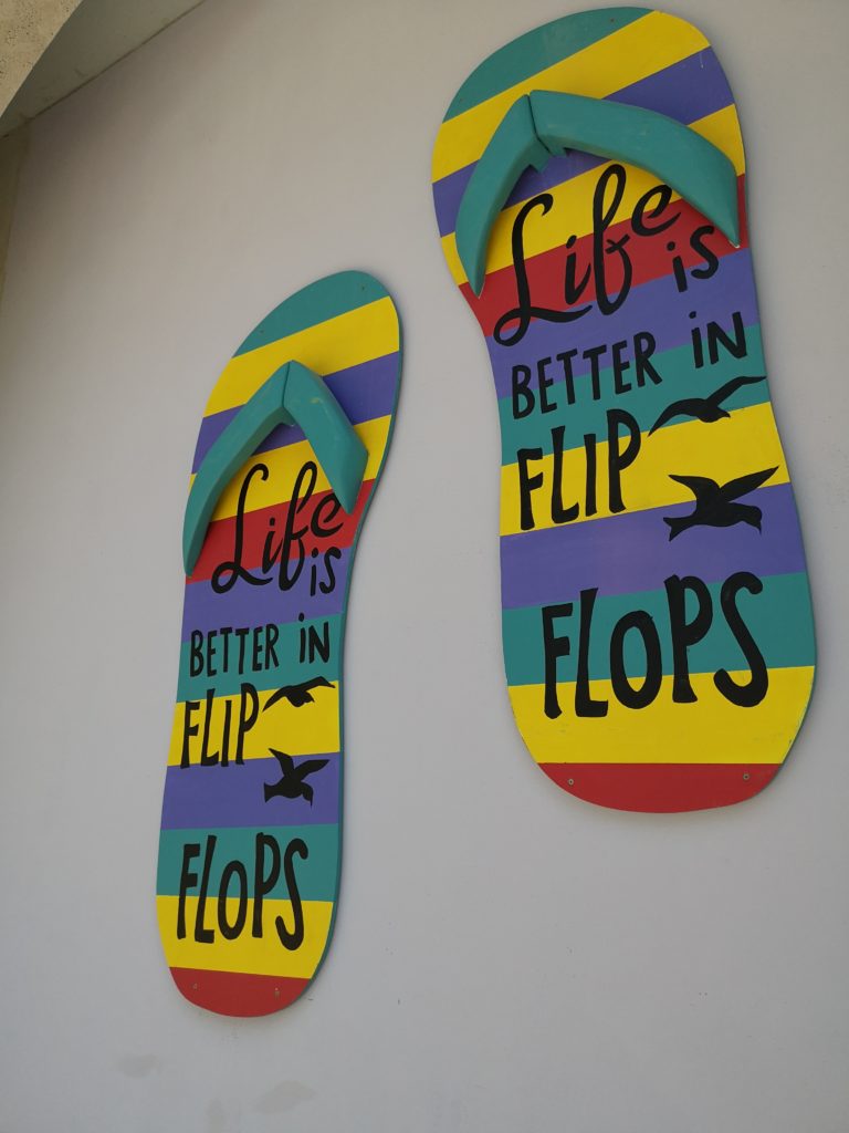 Word: Life is better in Flip Flops in der Therme Erding