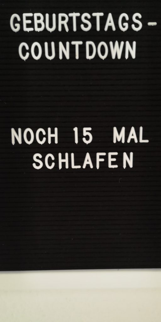 Letter Board Geburtstagscountdown