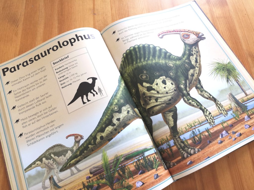 Viel zu entdecken in Das Riesenbuch der Dinosaurier vom moses Verlag