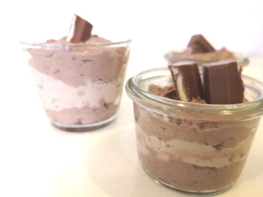 rezept für ein einfaches und schnelles kinderschokolade dessert