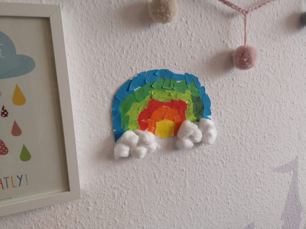 regenbogen fürs kinderzimmer selber basteln