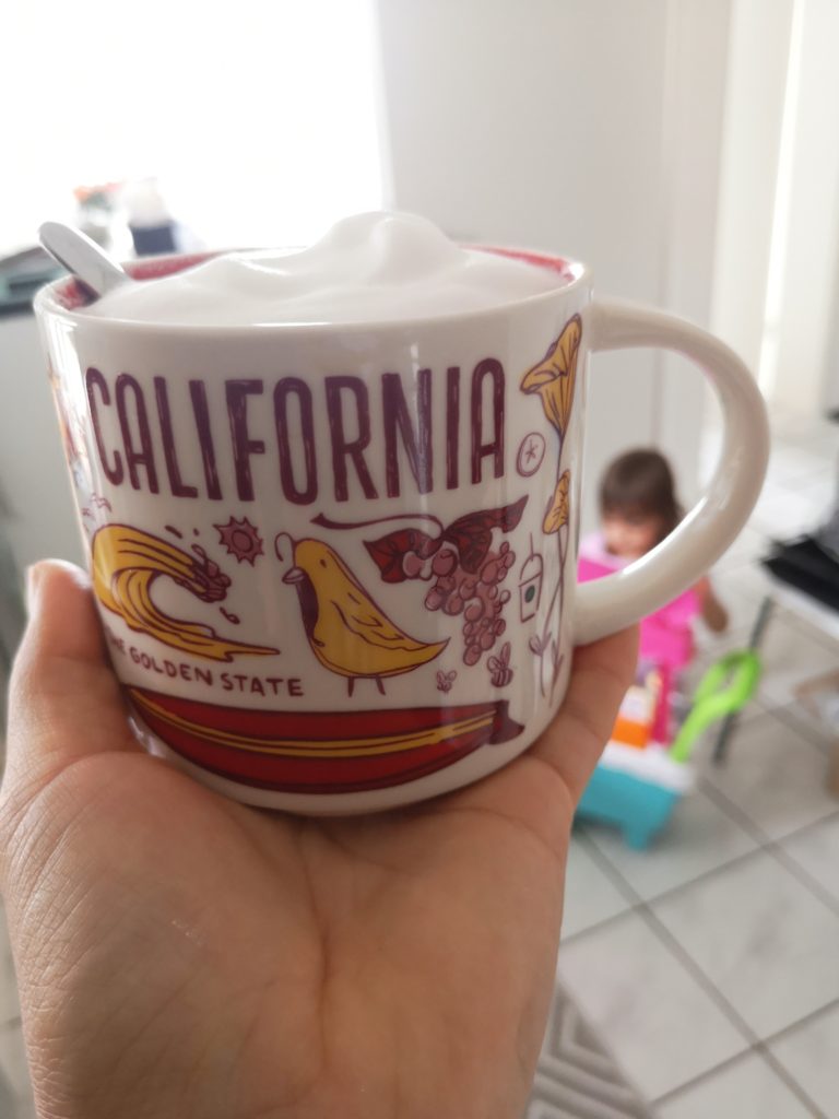 kaffee aus der Kalifornien tasse