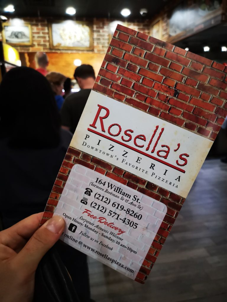 rosella´s pizzaria in manhattan