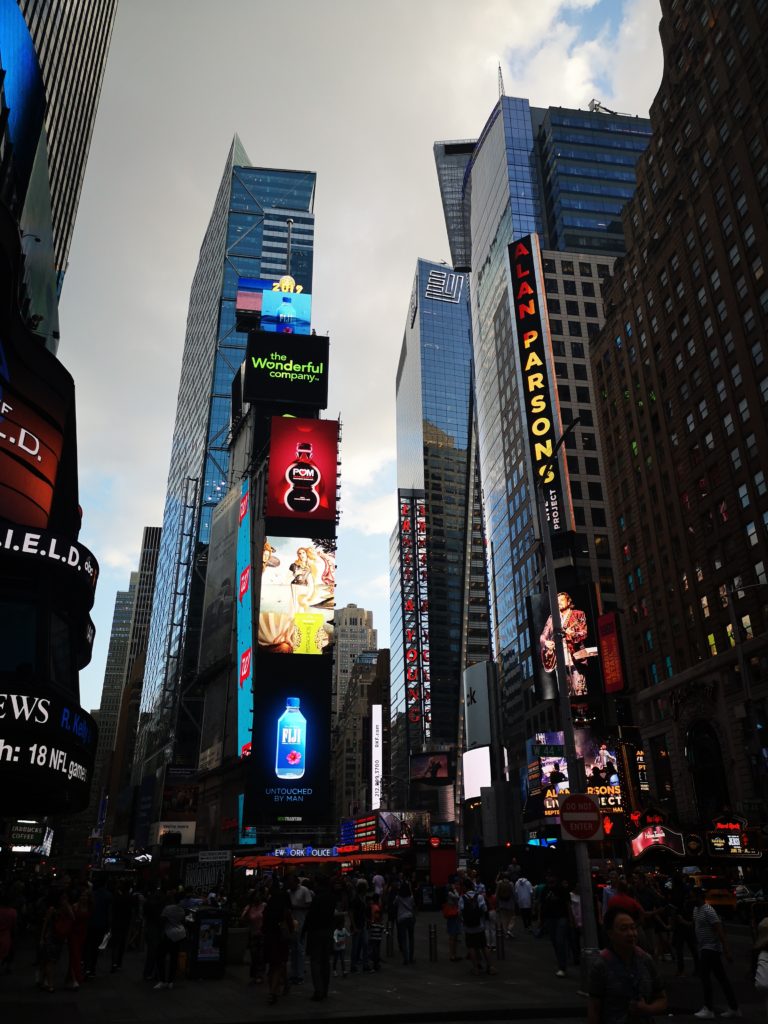 der times square in new york