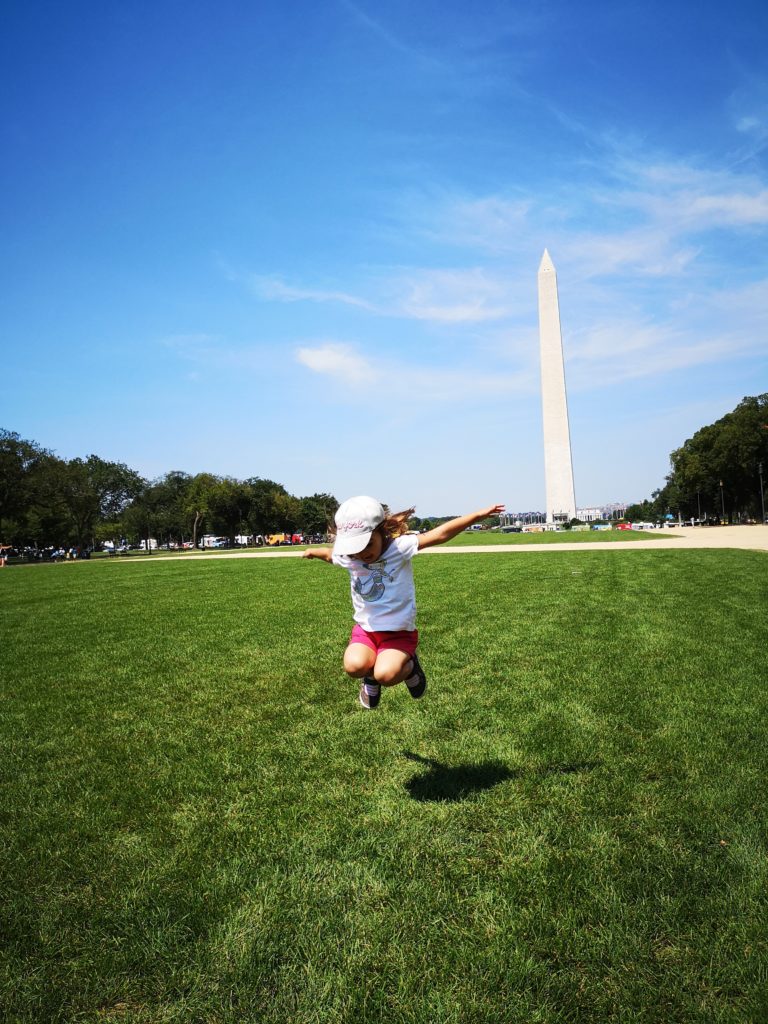 spaß vor dem washington monument