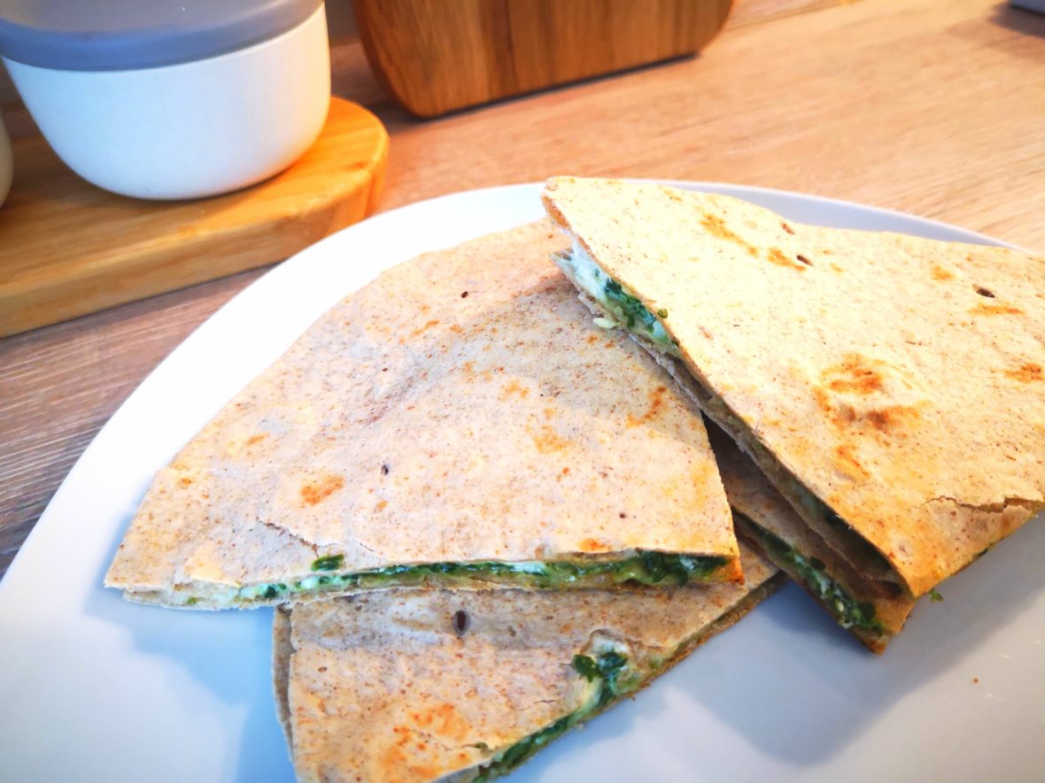 schnelles rezept für spinat käse wraps