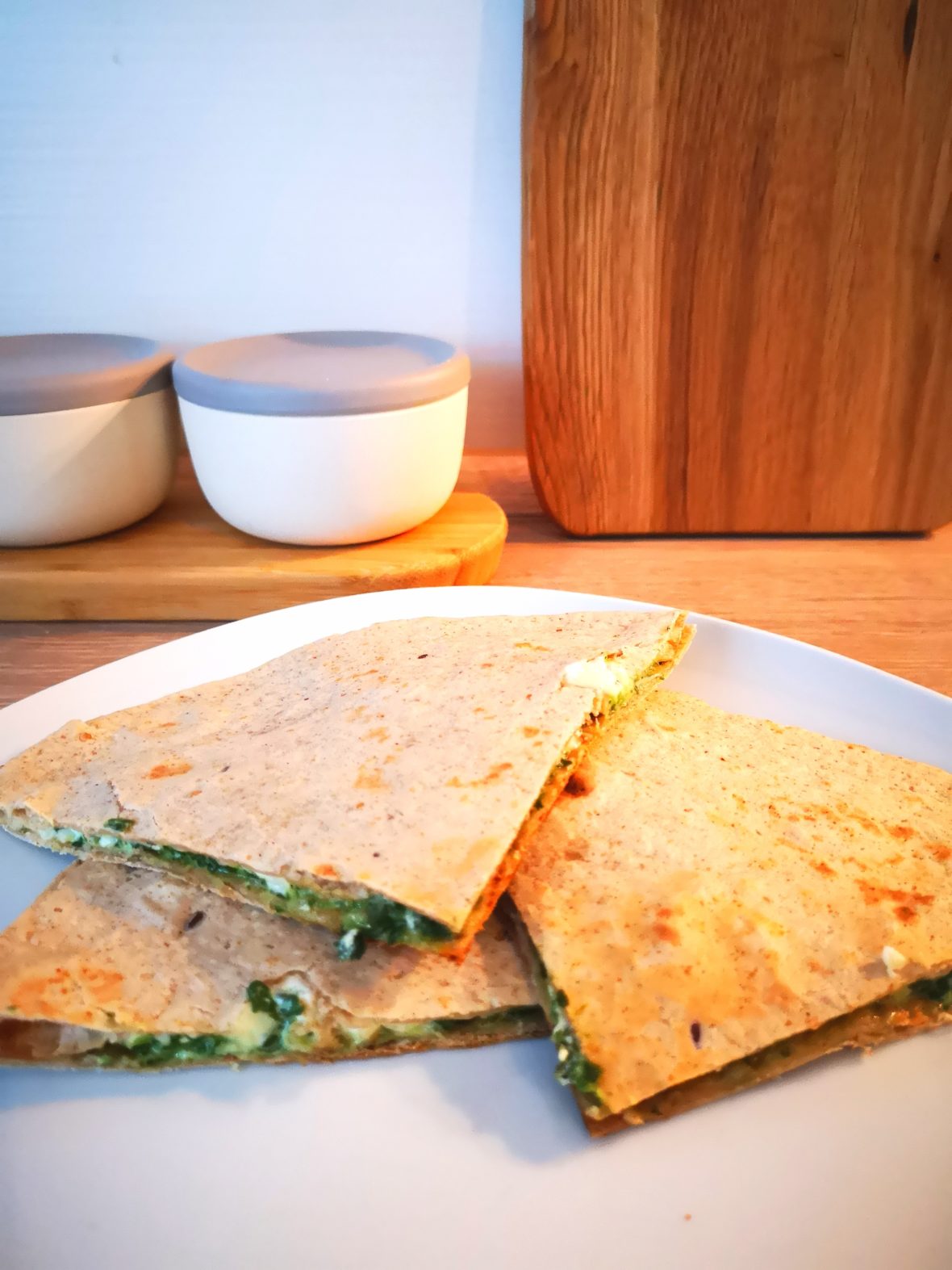 Einfaches Rezept: Wraps mit Käse und Spinat - Mit Kinderaugen ...