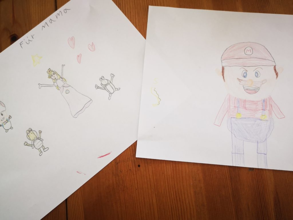 Super Mario Kunstwerke gemalt vom Mini Chef