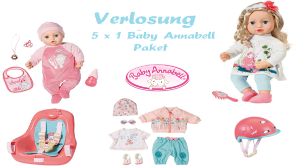 gewinnt fünf riesige baby annabell pakete