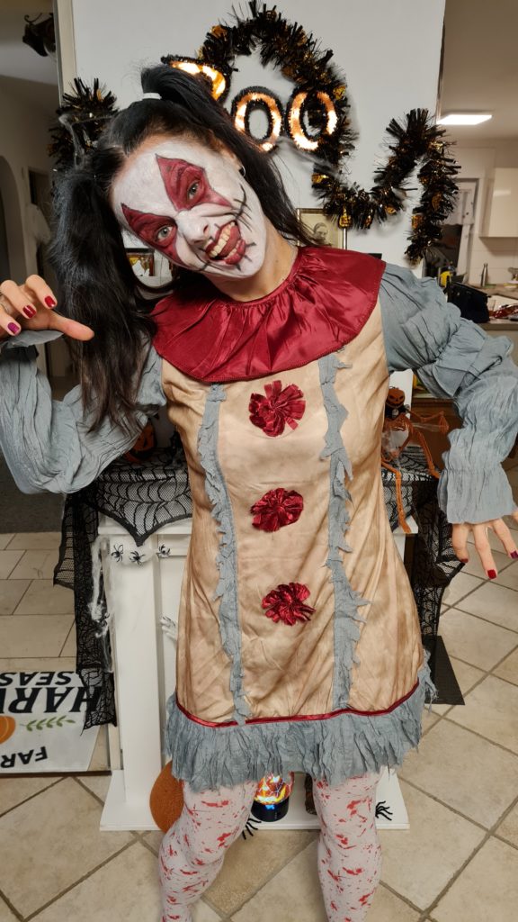 halloweeen party 2021: clown kostüm damen